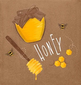 Honey elements craft Stock-Illustration