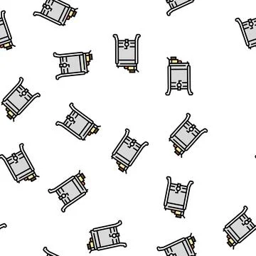 Honey extractor beekeeping vector seamless pattern Illustrazione stock