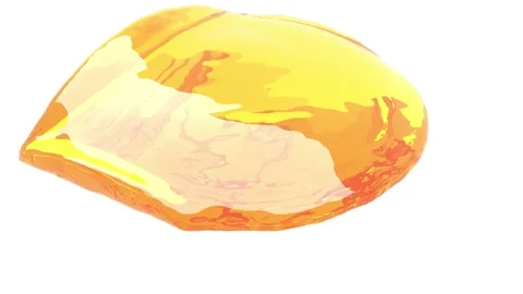 Honey flow simulation of yellow color liquid 4k video 3d rendering Video stock 229948133