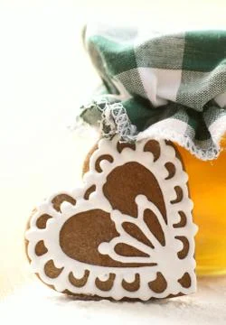 Honey gingerbread Stock Photos