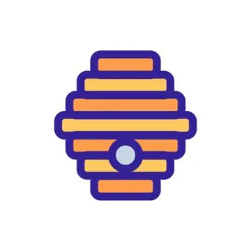 Honey hive icon vector. Isolated contour symbol illustration Stock Illustration