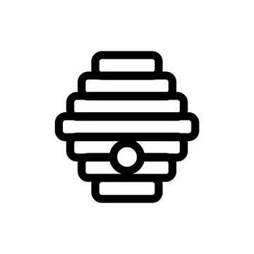 Honey hive icon vector. Isolated contour symbol illustration Stock Illustration
