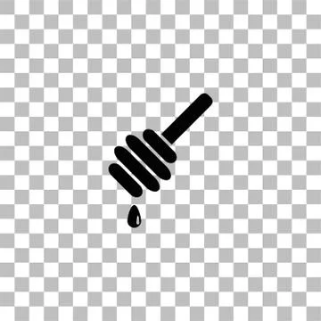 Honey icon flat Stock Illustration