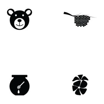 Honey icon set Stock Illustration