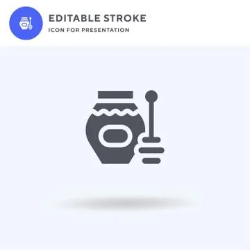 Honey icon vector, filled flat sign, solid pictogram isolated on white, logo Stockillustratie