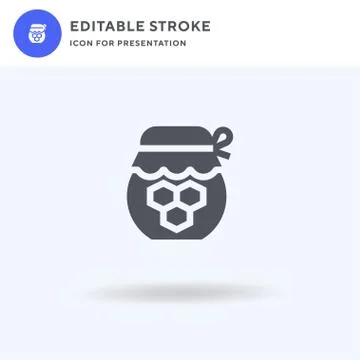 Honey icon vector, filled flat sign, solid pictogram isolated on white, logo 스톡 일러스트