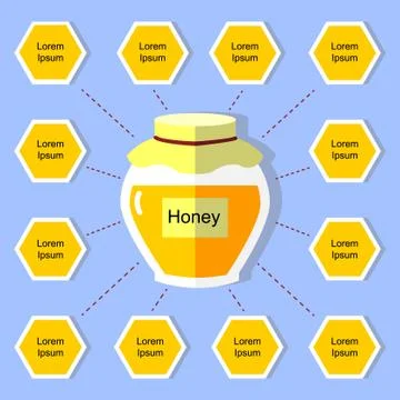Honey infographics Stock Illustration