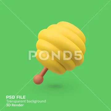 Honey isolated 3d render icon illustration PSD Template