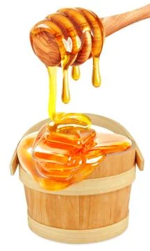 Honey  isolated Stock Photos