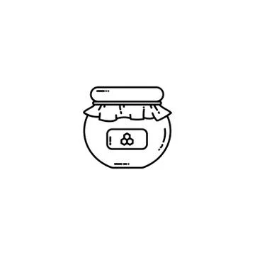 Honey jar flat style vector isolated image Stock Illustration
