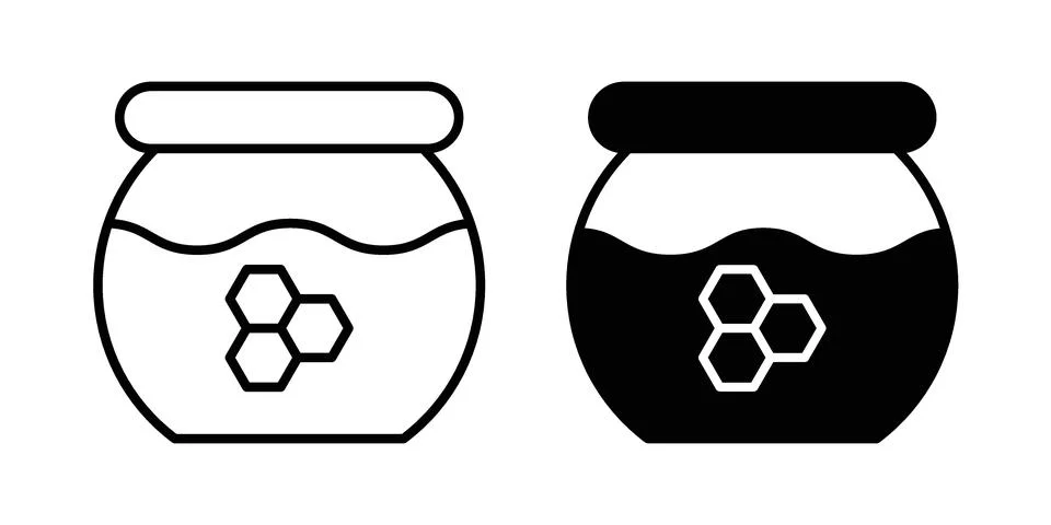 Honey jar icon vector design. EPS10 Stock Illustration