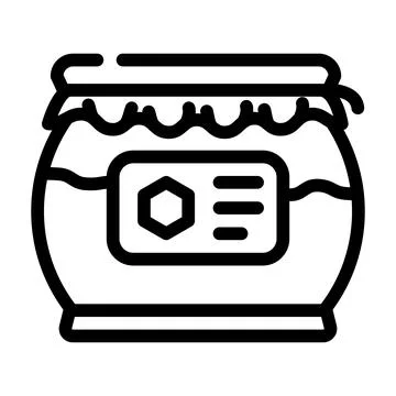 Honey jar line icon vector illustration Stock Illustration