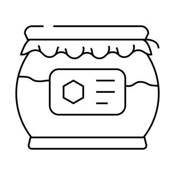 Honey jar line icon vector illustration Stock Illustration