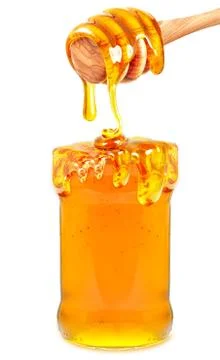 Honey in a jar Stock Photos