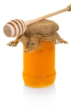 Honey in a jar Stock Photos