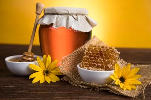 Honey in jar Free Stock Photos