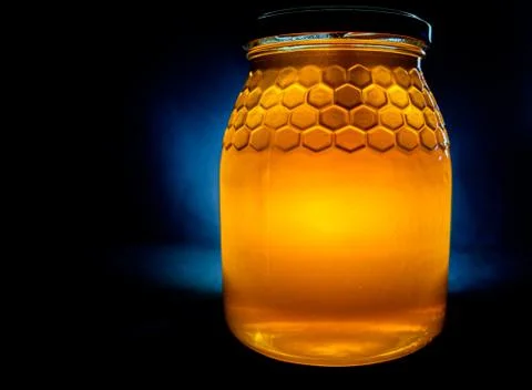 Honey jar. Stock Photos