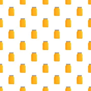 Honey jar seamless pattern packaging design background Stock Illustration