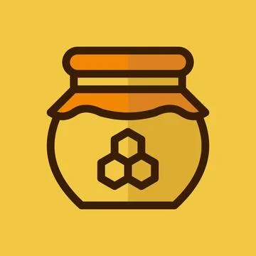 Honey jar vector icon. Creative geometric honey jar logo design. Linear hon.. Stock Illustration