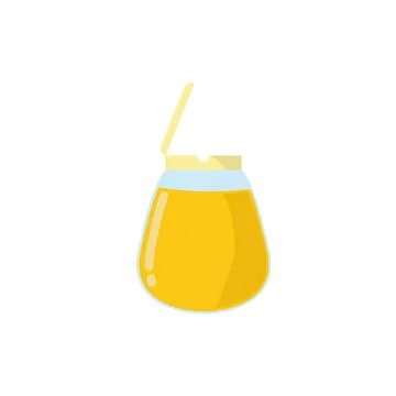 Honey jar vector illustration. Flat design Stock-Illustration