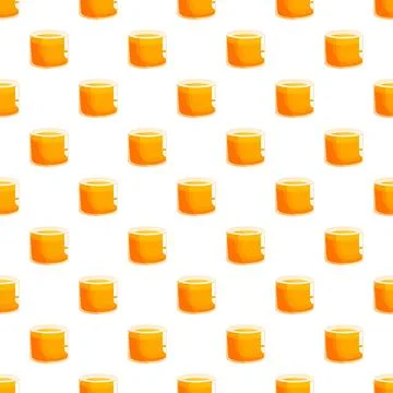 Honey jars seamless pattern creating a sweet background Stock Illustration