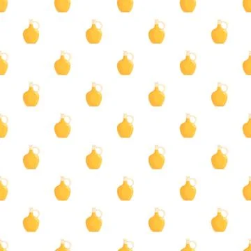 Honey jars seamless pattern repeating background design Stock Illustration