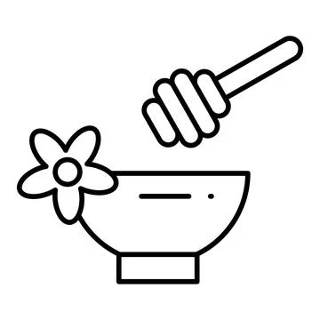 Honey Line Icon Stock Illustration