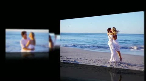 Honey moon at beach Vídeo Stock 11426265