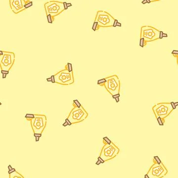 Honey mustard condiment vector seamless pattern 스톡 일러스트