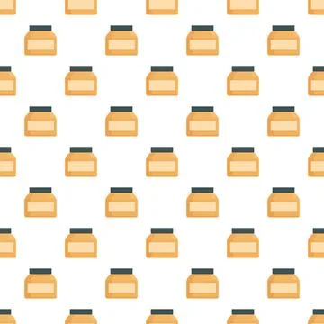 Honey or jam jars seamless pattern Illustrazione stock