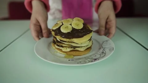 Honey pancake Stockbeeldmateriaal 139592086