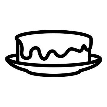 Honey pie icon vector. Isolated contour symbol illustration Illustrazione stock