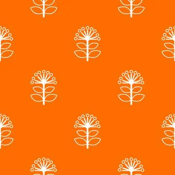 Honey plant pattern vector orange Illustrazione stock