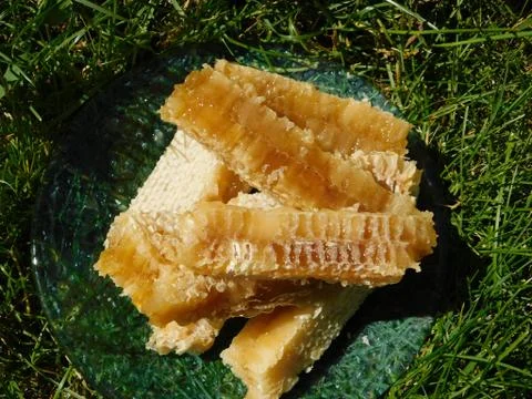 Honey on a plate Stock Photos