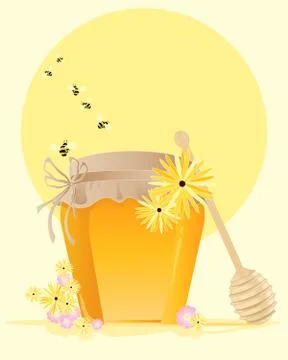 Honey pot Illustrazione stock