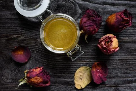 Honey in the pot Stock Photos