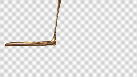 Honey-pouring-left-view Stock Footage 335175131