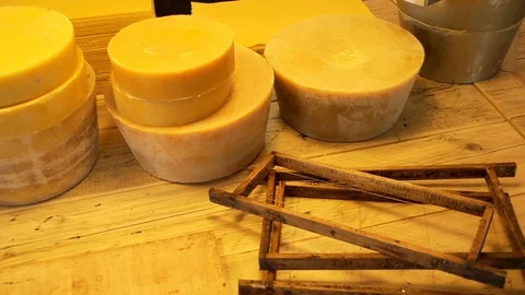 Honey scraping tools  Stock Footage 74056986