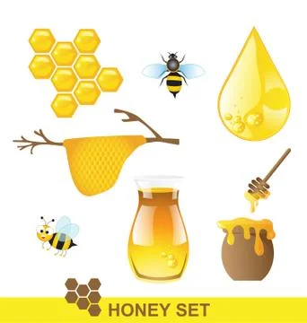 Honey set Stock Illustration