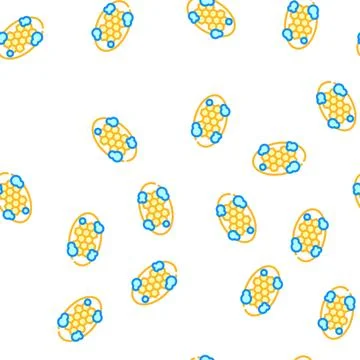 Honey soap vector seamless pattern Illustrazione stock