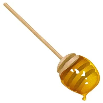Honey spoon Stock Illustration