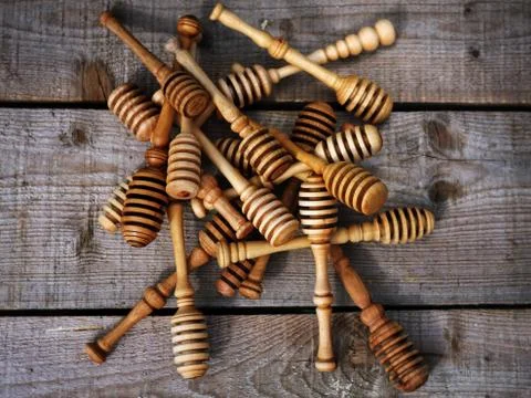 Honey spoon Foto stock