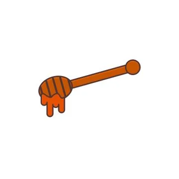 Honey spoon vector graphic design illustration Stock-Illustration