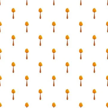 Honey spoons seamless pattern background sweet food concept Stockillustratie