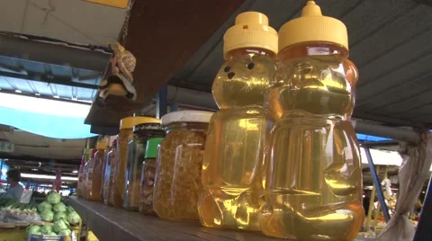 Honey on the stand Stock Footage 50333387