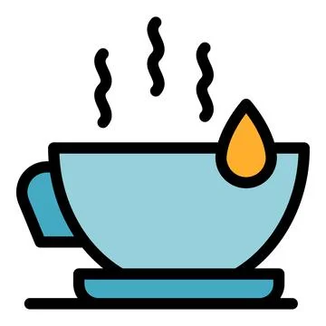 Honey tea cup icon vector flat Illustrazione stock