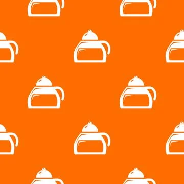 Honey tea pattern vector orange Illustrazione stock