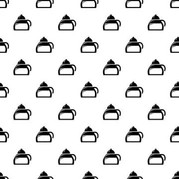 Honey tea pattern vector seamless Illustrazione stock