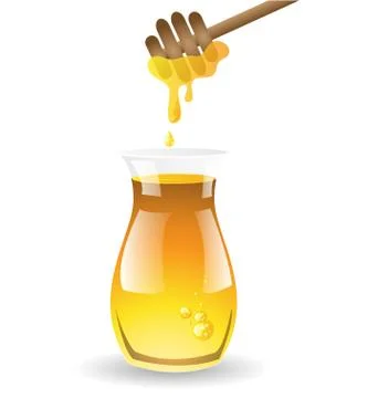 Honey vector on white background Stock Illustration