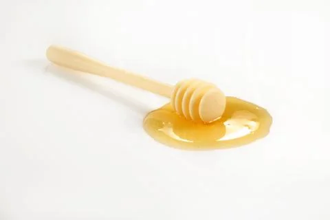 Honey on white background Stock-Fotos
